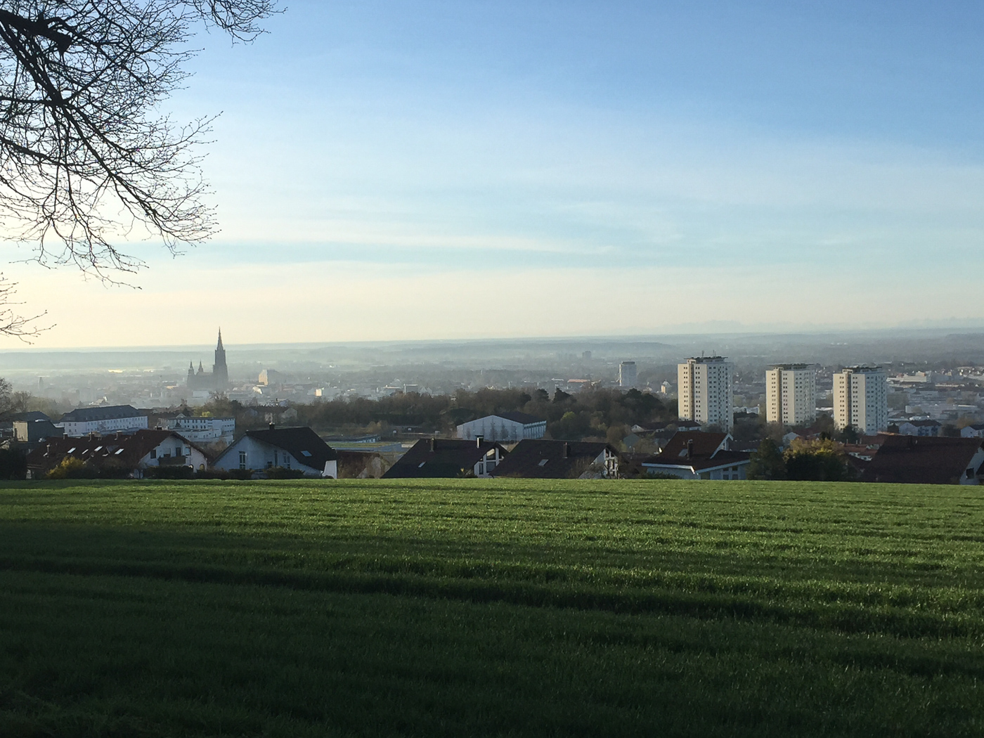 Blick vom oberen Eselsberg auf Ulm